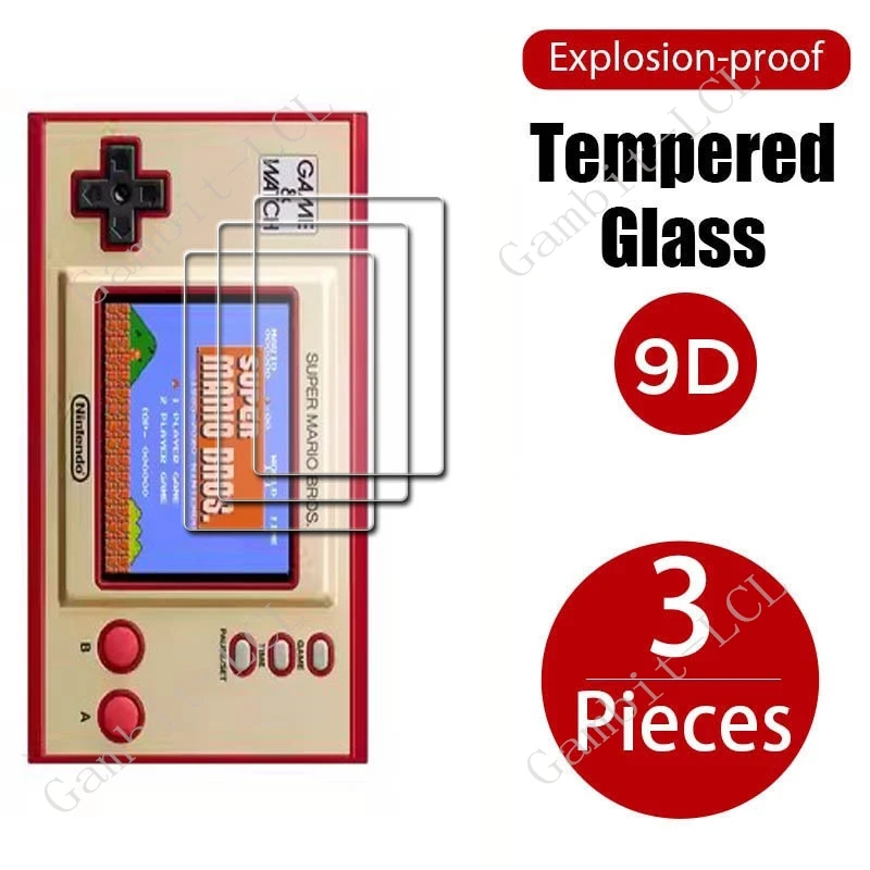 3 uds 9H HD vidrio templado para Nintendo GAME WATCH NS juego y reloj reproductor juegos Protector de pantalla película