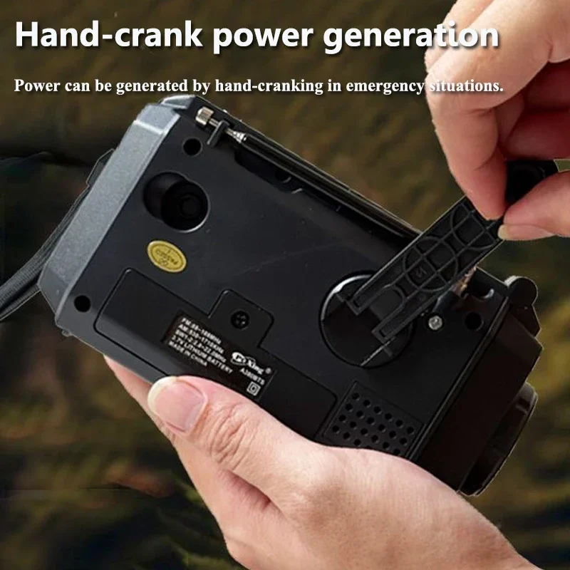 Radio retro de todas bandas con altavoces Bluetooth inalámbricos, carga solar y multimodo, batería de larga duración y múltiples modos de reproductor - imagen 3