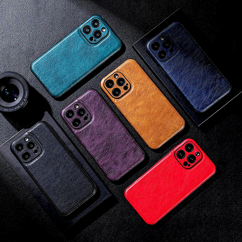 Funda Retra de cuero de lujo para iPhone 16E 16 15 14 13 12 11 Pro Max 16Pro 15Pro 14Pro iPhone16 iPhone15 cubierta de armadura a prueba de golpes - imagen 4