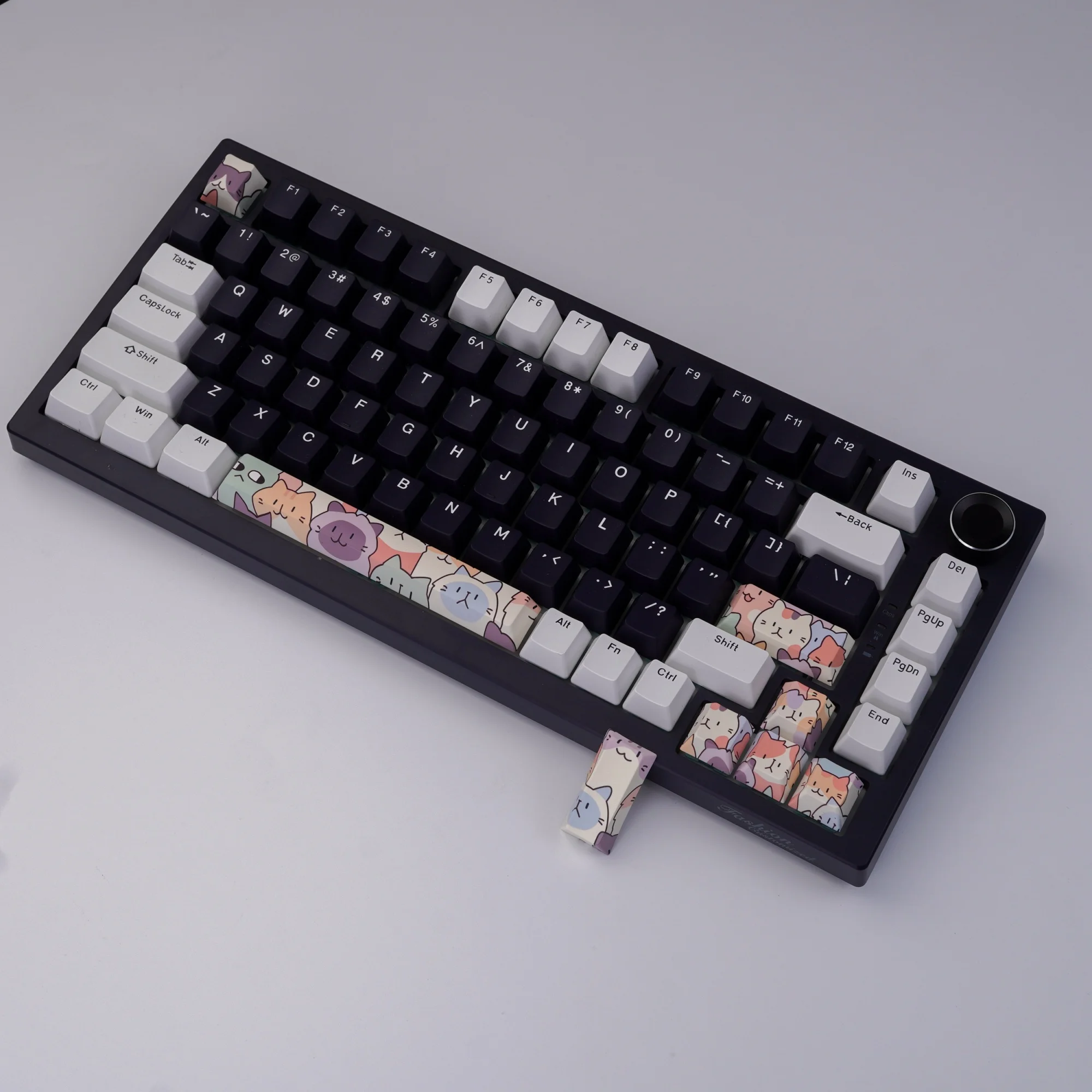 8 Uds. De teclas de gato bonito, perfil de cereza PBT, teclas de gatito personalizadas ESC/entrada/barra espacial/llave de dirección, Teclado mecánico DIY - imagen 4