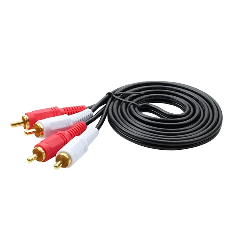 2RCA macho a 2 RCA macho Cable de Audio y vídeo Cable divisor de Audio RCA para DVD sonido TV box más fuerte 1,5 M - imagen 3