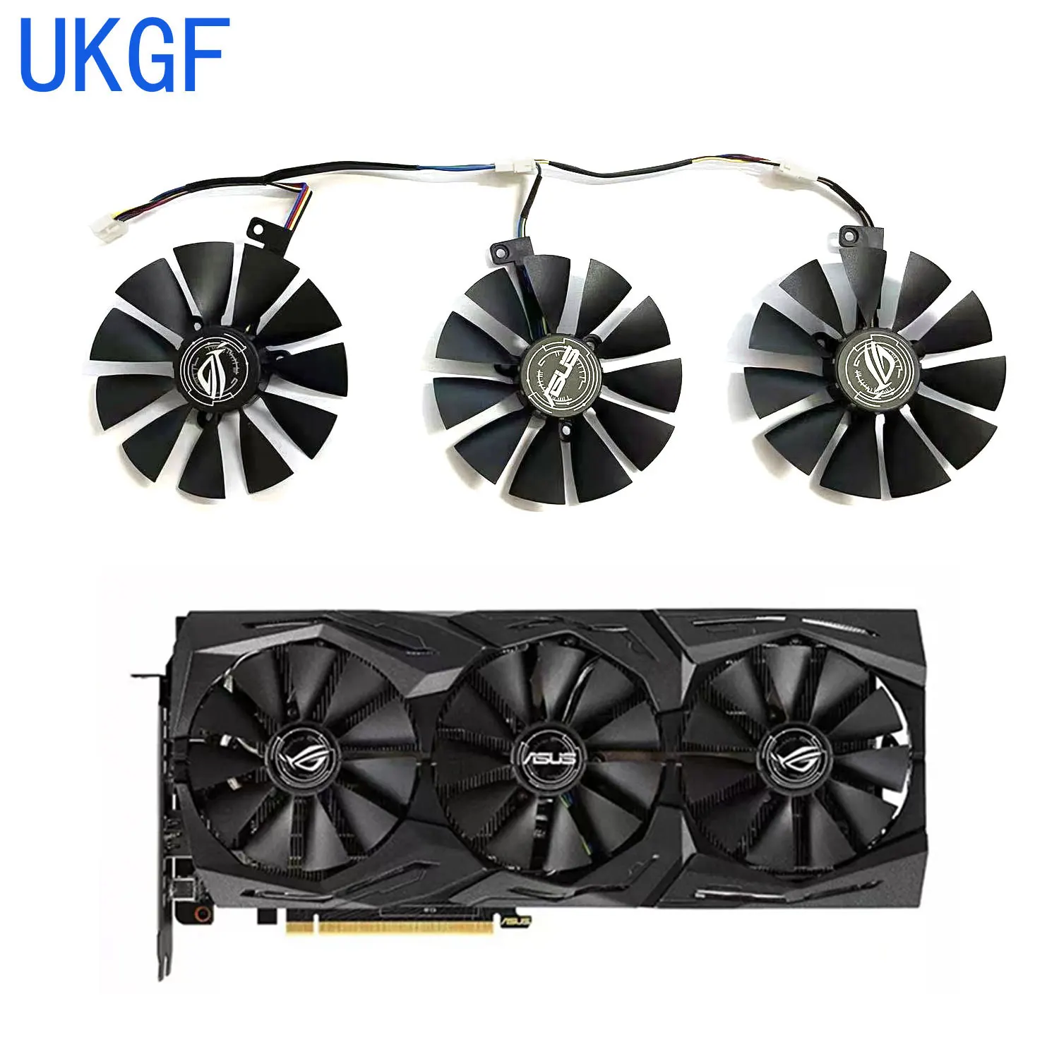 UKGF nuevo 87MM 7PIN FDC10H12S9-C FDC10U12S9-C adecuado para la tarjeta gráfica ASUS GeForce RTX2060 2060S 2070 ROG STRIX OC - imagen 2
