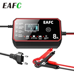 Cargador Batería LCD Inteligente 12V 8A – Coche Moto Plomo-ácido