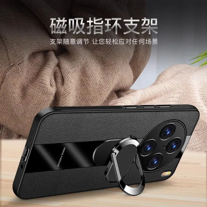 Funda para VIVO X200 Pro MINI X100 Ultra, soporte de anillo magnético para coche, Funda de cuero para VIVO X200Pro, estilo de carreras, parachoques a prueba de golpes - imagen 4