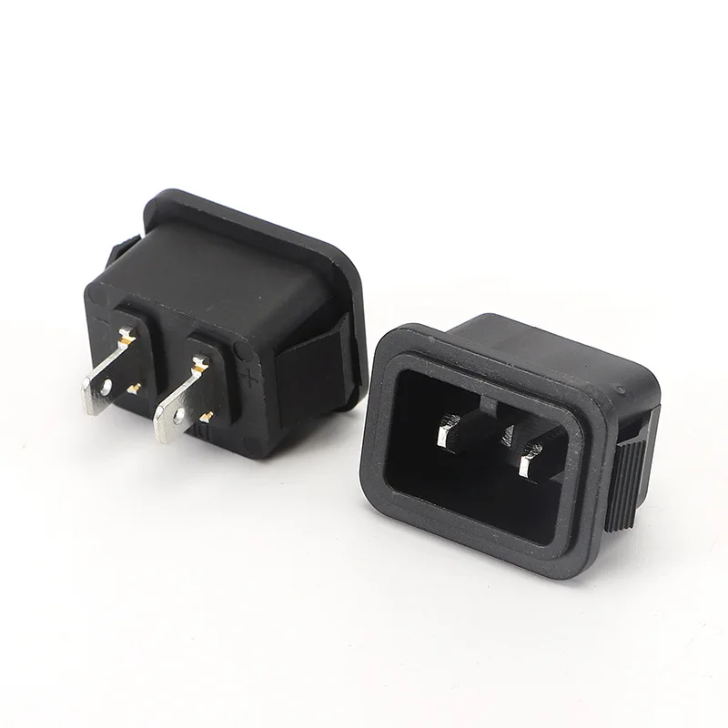 10 Uds toma de corriente CA C10 macho 2 toma de corriente conector eléctrico integrado para PDU UPS - imagen 2