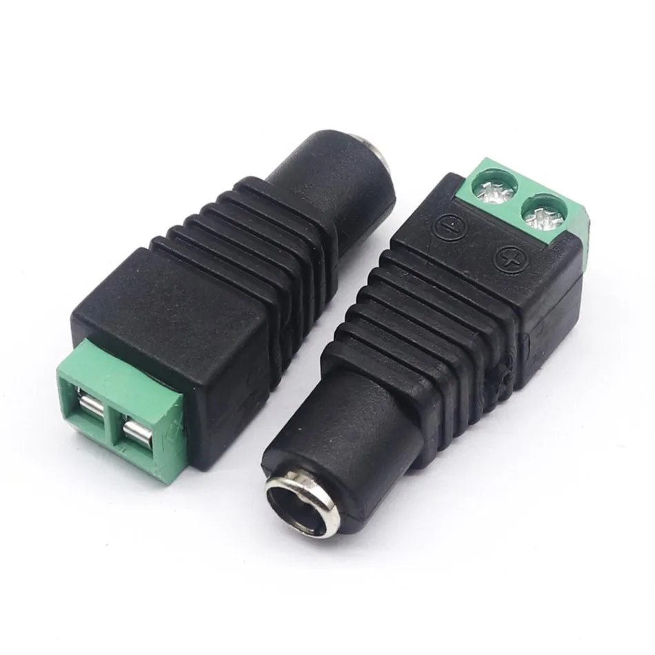 5 uds DC 5521 conector sin soldadura 5V 12V 24V 48V cable a macho hembra DC pernos de puerto prensa para controlador de controlador de tira LED CCTV - imagen 4