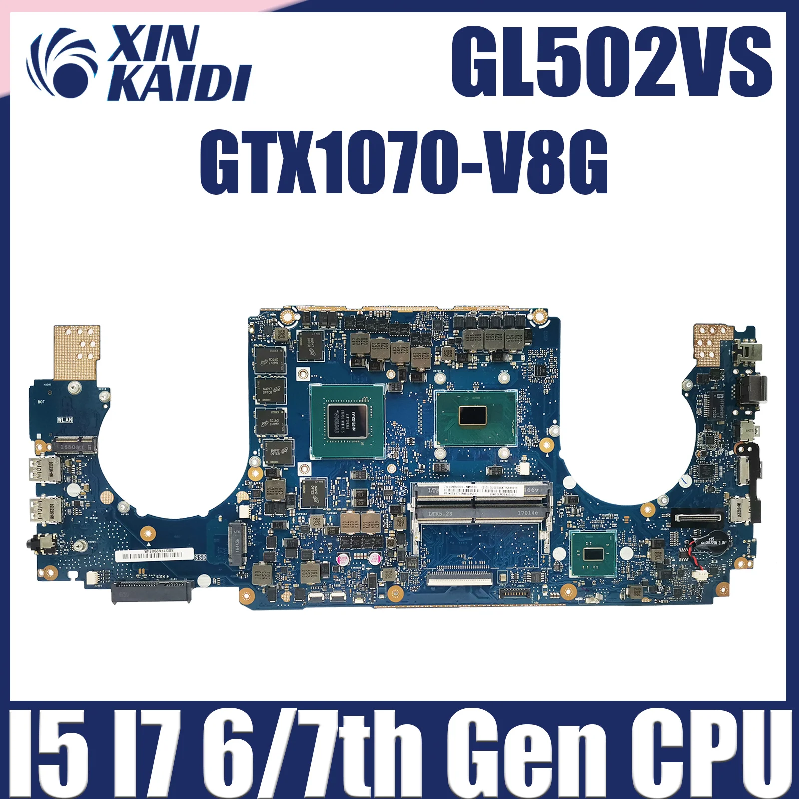 Placa base para portátil GL502VS para For Asus GL502V GL502VSK FX60V S5V placa base para ordenador portátil I5 I7 6th 7th Gen CPU GTX1070-V8G