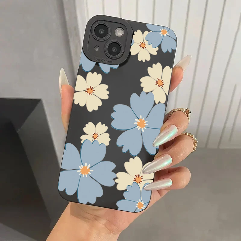 Funda de teléfono de flor grande azul de verano para Xiaomi Redmi Note 13 12 11 Pro Plus 5G 12S 11S 11 10S Redmi 13 12C funda suave de silicona - imagen 2