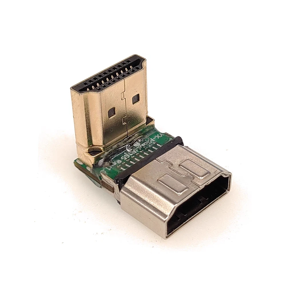 Extensión de cable de alta definición montado en la pared HDMI monitor de TV montado en la pared HDMI 8k ángulo recto codo de 90 grados giratorio hembra a - imagen 5