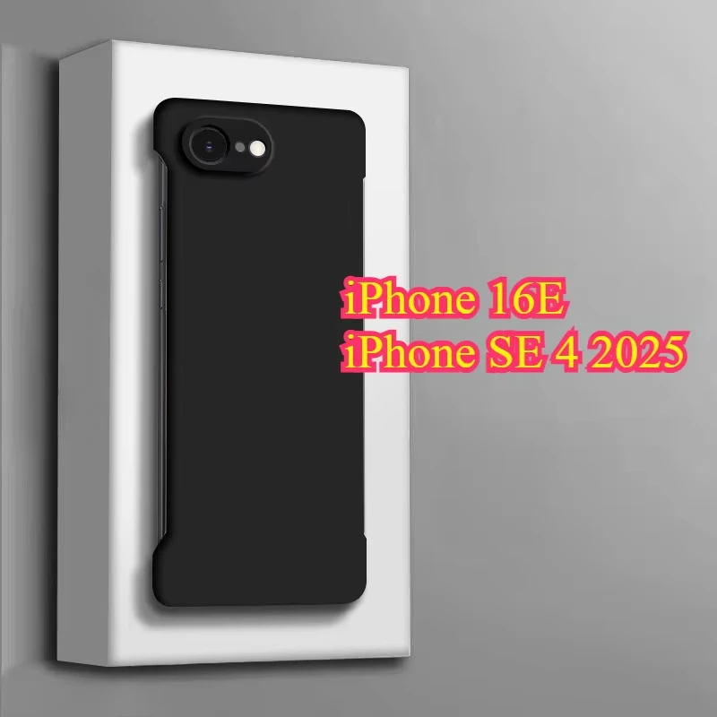 Para iPhone 16E 16 E Ultra delgado duro PC Funda de teléfono sin marco para iPhone SE 4 2025 SE4 5G Funda de teléfono mate sin bordes Funda