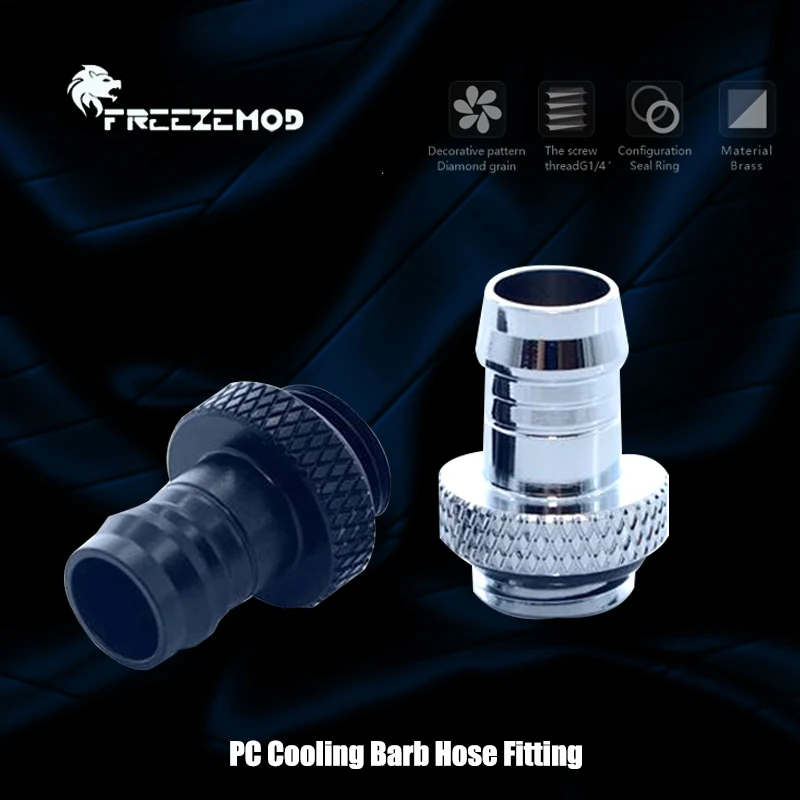 FREEZEMOD-manguera de enfriamiento para PC, accesorio para tubo Flexible de 10x13mm, Pagoda retorcida a mano, negro plateado, HBT-B3L - imagen 2