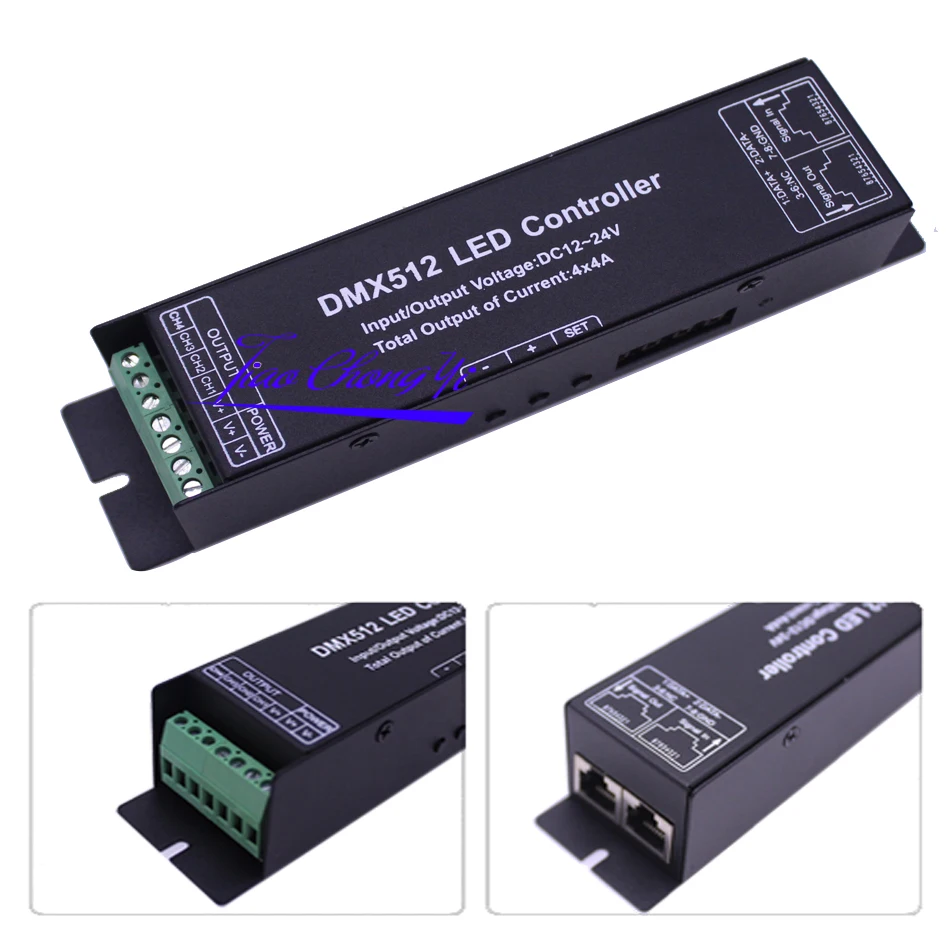 DMX512 3CH 4 canales RGB 144W 192W RGBW pantalla Digital decodificador DMX controlador LED controlador DC 12 ~ 24V para tira de luz LED RGBW