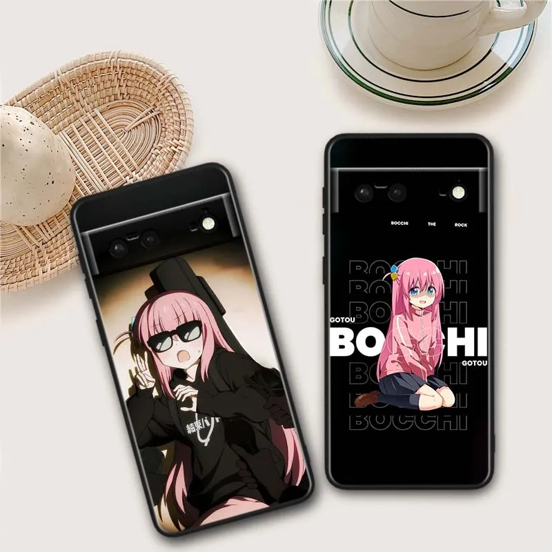 Gotou Hitori Anime para Google Pixel 10 9 8 7 9a 8A 7a 6a XL Pro 5G funda de teléfono negra - imagen 2