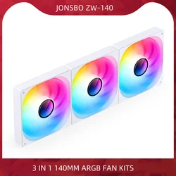 Ventilador JONSBO ZW-140 ARGB 140 mm PWM para refrigeración líquida