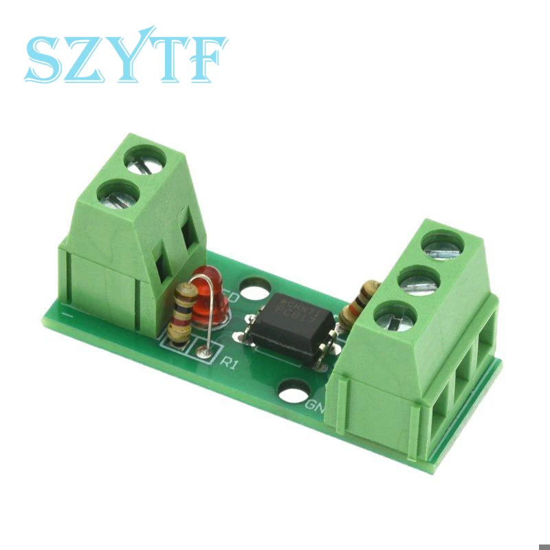 Módulo de aislamiento optoacoplador de 1 canal, 1-10 Uds., PC817, 3V-5V, 12V, 24V, aislador fotoeléctrico, soporte de riel, placa de Motor de accionamiento PLC - imagen 3