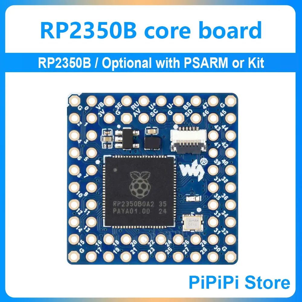 Placa central Core2350B con chip Raspberry Pi RP2350B opcional con PSARM y kit de placa adaptadora USB