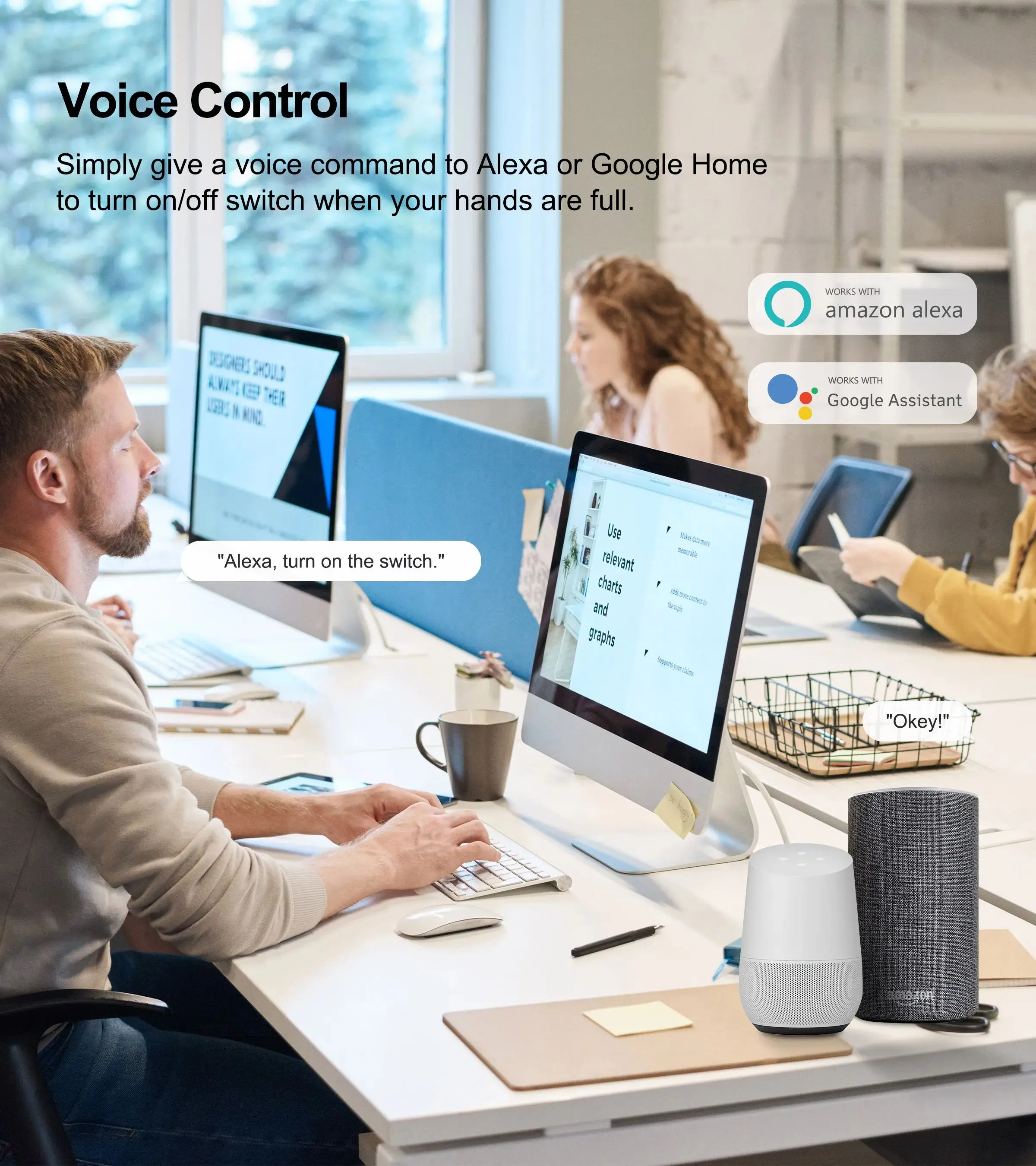 Interruptores inteligentes Tuya, No requiere cable neutro, 1/2/3 entradas, WiFi, Interruptor táctil, funciona con Alexa y Google Home - imagen 5