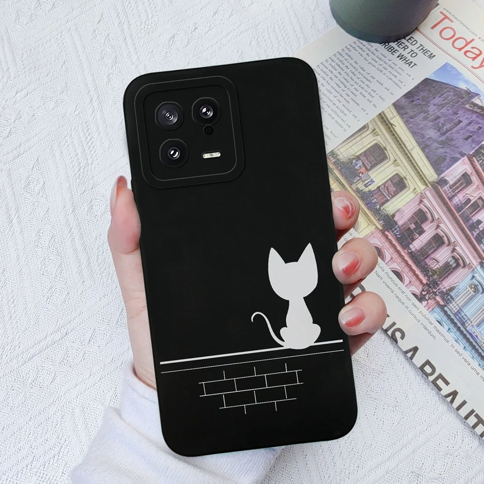 Funda de teléfono con patrón especial para Xiaomi 13 Pro Lite, carcasa antihuellas, protección de cámara, silicona líquida suave - imagen 4