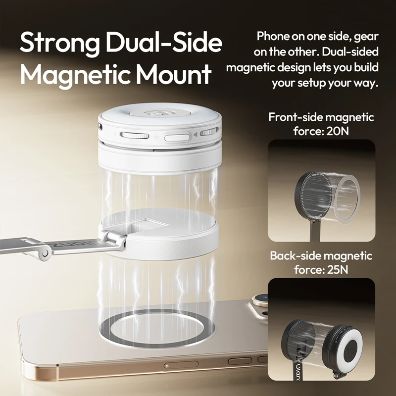 Ulanzi MT85 1,5 M actualización Magsafe trípode de teléfono para Iphone 17 16 15 Android trípode automático Selfie Stick para teléfono inteligente Vlog Live - imagen 4