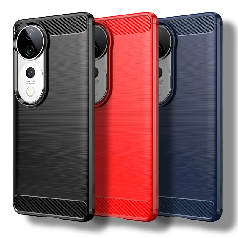 Funda para Vivo S19 Pro 5G, carcasa de silicona a prueba de golpes, de fibra de carbono, 6,78 pulgadas - imagen 2