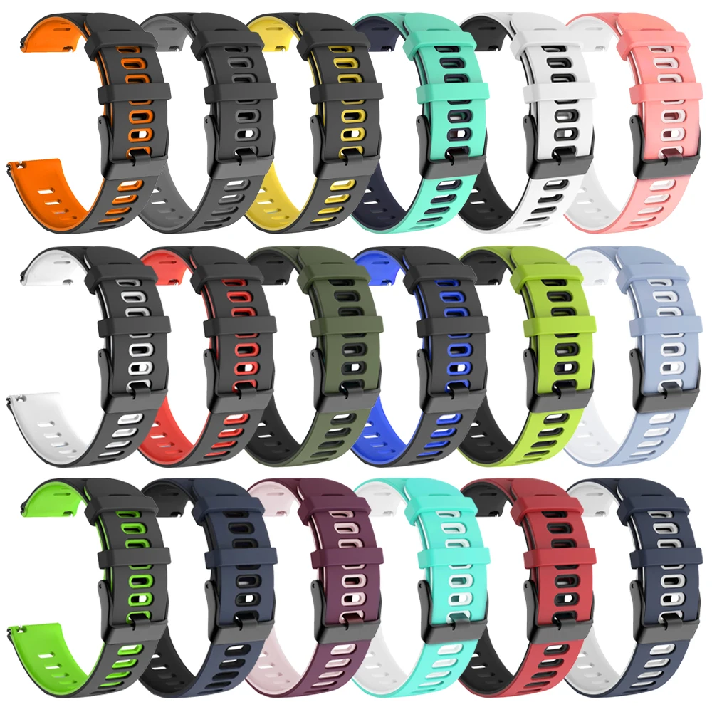 1 Uds. Correa de silicona de 22mm para Xiaomi Watch S1 Pro/color activo 2 bandas para MI Watch S4 Sport/S3/S2 46mm 42mm accesorios de pulsera - imagen 4