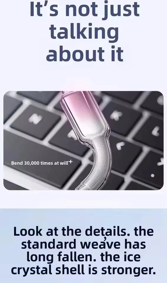 Cable de carga rápida USB a tipo C de 120W para iPhone 17 16 15 Pro Max Air USB a C Cable de cargador rápido colorido para Samsung Xia - imagen 3