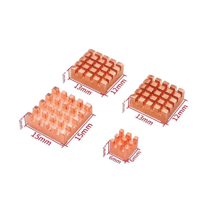 Disipador de calor de cobre para Orange Pi 3 LTS / Orange Pi 4 LTS disipadores de calor de refrigeración pasivo Kit de enfriador de radiador de aleación de aluminio para Demo Bo - imagen 4