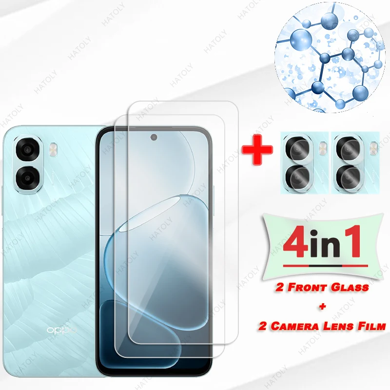Para Oppo A6x 5G vidrio HD película protectora transparente para Oppo A6x 4G Protector de pantalla Protector de lente de cámara para Oppo A6x 5G película - imagen 3