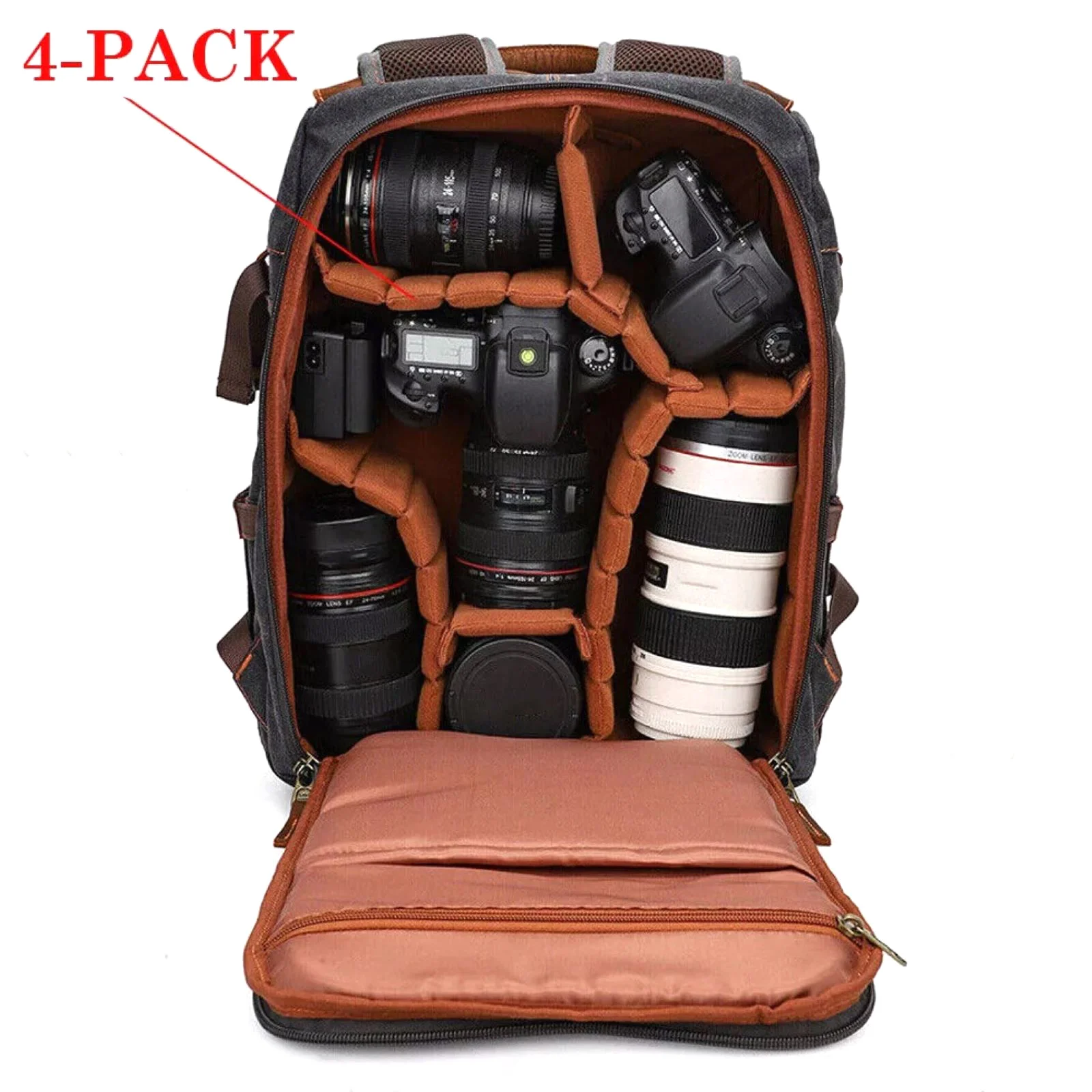 4 unids/set divisores separadores acolchados portátiles para bolsa de cámara reemplazo foto mochila compartimentos para cámaras - imagen 5