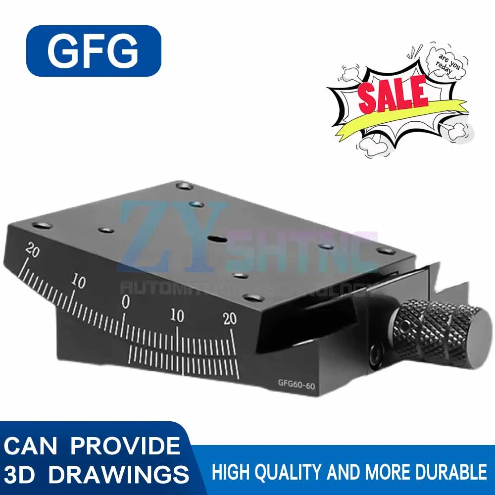 Etapas del eje X/XY de precisión, goniómetro Manual, marco de ajuste óptico de cámara, mesa de ajuste de ángulo oscilante Radian GFG40/60/80/100