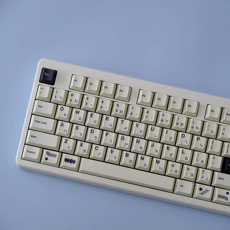 GMK-Juego de tapas de teclado mecánico CYL Creme, teclas de sublimación de tinte PBT, perfil de cereza para teclado mecánico MX Switch, 61, 68, 75, 84, 980, 1 Juego - imagen 3