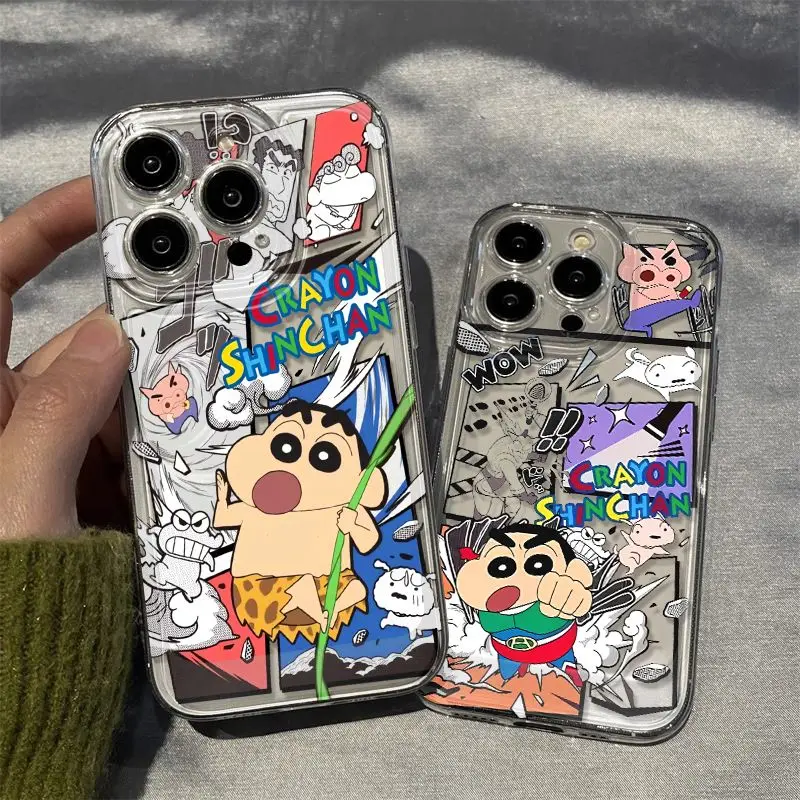 Nueva funda de teléfono de crayones de Anime Shin-chans para Samsung S24 S23 S22 S21 S20 S10 FE Note 20 10 Plus Ultra Lite 5G funda suave transparente - imagen 2