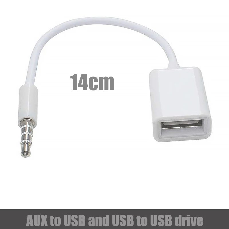 Adaptador de decodificador de lector AUX a USB montado en el coche, Cable de música, Cable de Audio de cabeza redonda, Mini USB a 3,5 MMAUX - imagen 4