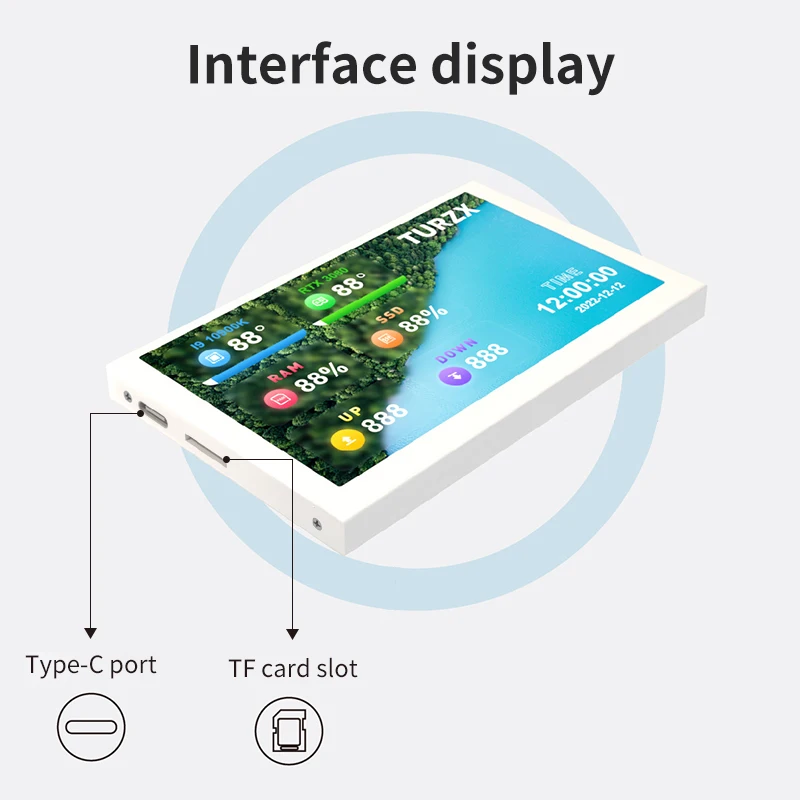 Mini ordenador Pantalla IPS secundaria USB-C soporte metálico AIDA64 - imagen 3