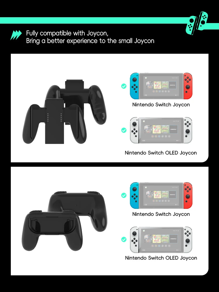 DATA FROG 3 uds soporte Joy-con izquierdo + derecho para Nintendo Switch controlador soporte para Nintendo Switch OLED accesorios de juego - imagen 3