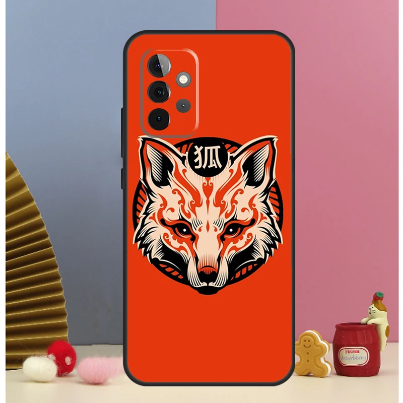 Funda japonesa con máscara de zorro Kitsune para Samsung Galaxy A15 A35 A55 A54 A34 A14 A52 A32 A12 A13 A33 A53 A17 A16 A26 A36 A56 - imagen 4