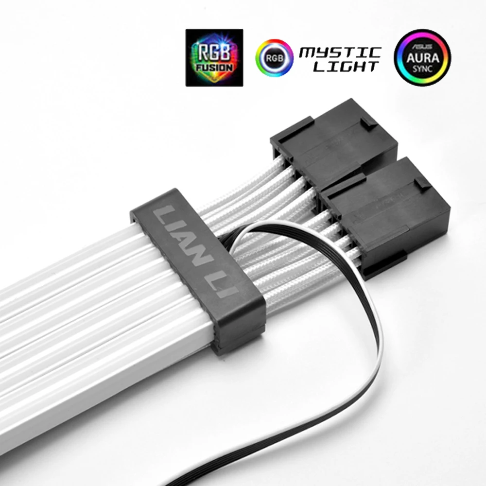 Cable de extensión Strimer Plus Li, Cable de alimentación RGB VGA direccionable, guía de luz arcoíris de silicona Triple de 8 pines - imagen 4