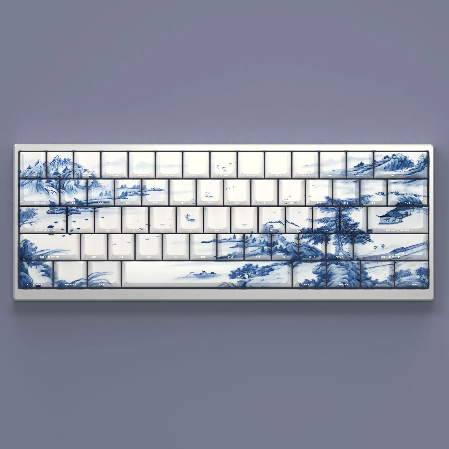 Teclas Jiangnan de 83 teclas, teclas PBT translúcidas, tinte Sub Cherry, tecla de Anime para teclado mecánico de diseño 61 65 68 GK61 Anne Pro 2