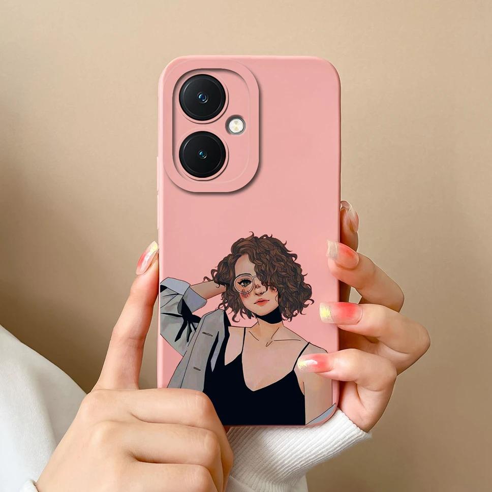 Funda para Vivo Y27 Y 27 4G 5G Pretty Girl Funda a prueba de golpes Funda trasera suave de moda para VivoY27 VivoY 27 bolsa de teléfono Capa Funda - imagen 5