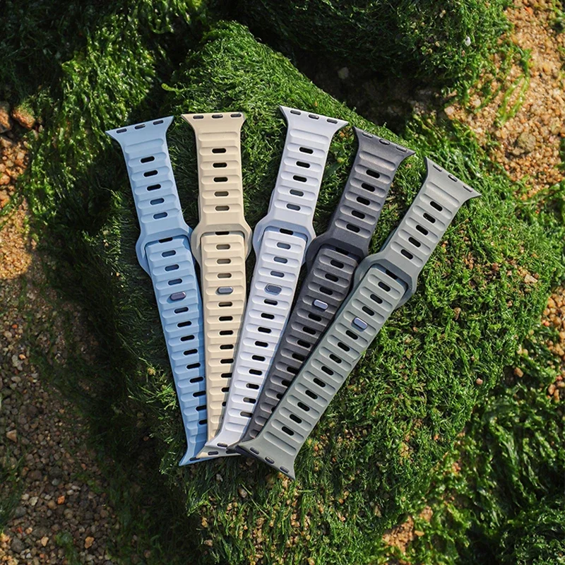 Correa de silicona para Apple Watch Ultra 2 3 bandas 49mm 44mm 45mm 46mm 41mm S10 42mm pulsera iwatch Series 11/10/9/8/7/6 - imagen 5