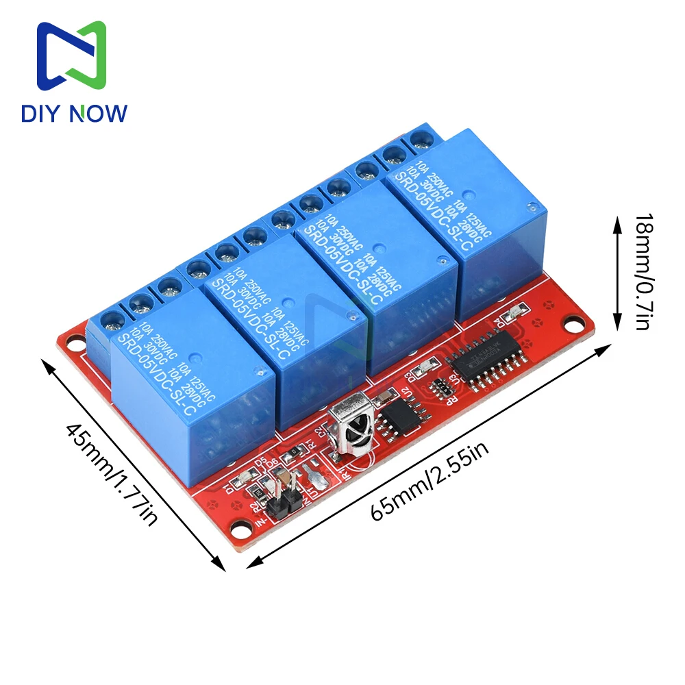 Placa controladora de relé receptor infrarrojo de 4 vías de 5V, control remoto/kit transceptor infrarrojo de 4 canales, 12V, 1 vía, 5V, 1 vía sin batería - imagen 5