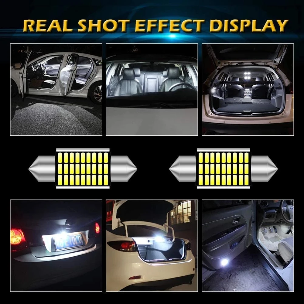 Bombilla LED superbrillante de alta calidad, luz de matrícula de coche, cúpula de lectura Interior, C5W, C10W, 31mm, 36mm, 39mm, 41mm, 2 piezas - imagen 3