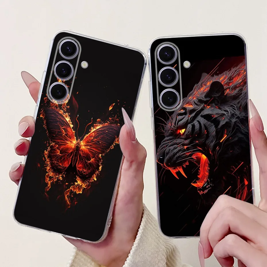 Nuevo diseño de funda de teléfono para Samsung Galaxy S24/S24 FE, funda trasera transparente de TPU para Samsung S24 S 24 S24FE 5G, fundas de silicona suave - imagen 3