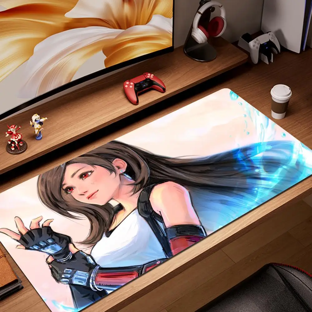 Alfombrilla de ratón para juegos de chica Sexy FINAL FANTASY VII Tifa Lockhart, antideslizante y resistente al desgaste, adecuada para ordenadores de escritorio, superventas
