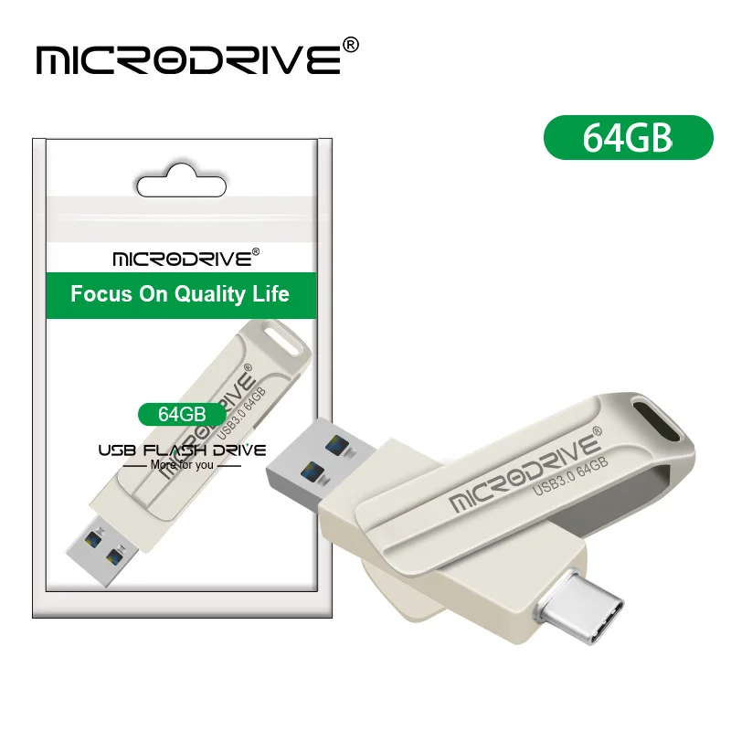 Tipo c 2 en 1 unidad flash USB 3.0 OTG Pen Drive de alta velocidad 64GB 128GB 256GB Micro USB stick Almacenamiento externo - imagen 3