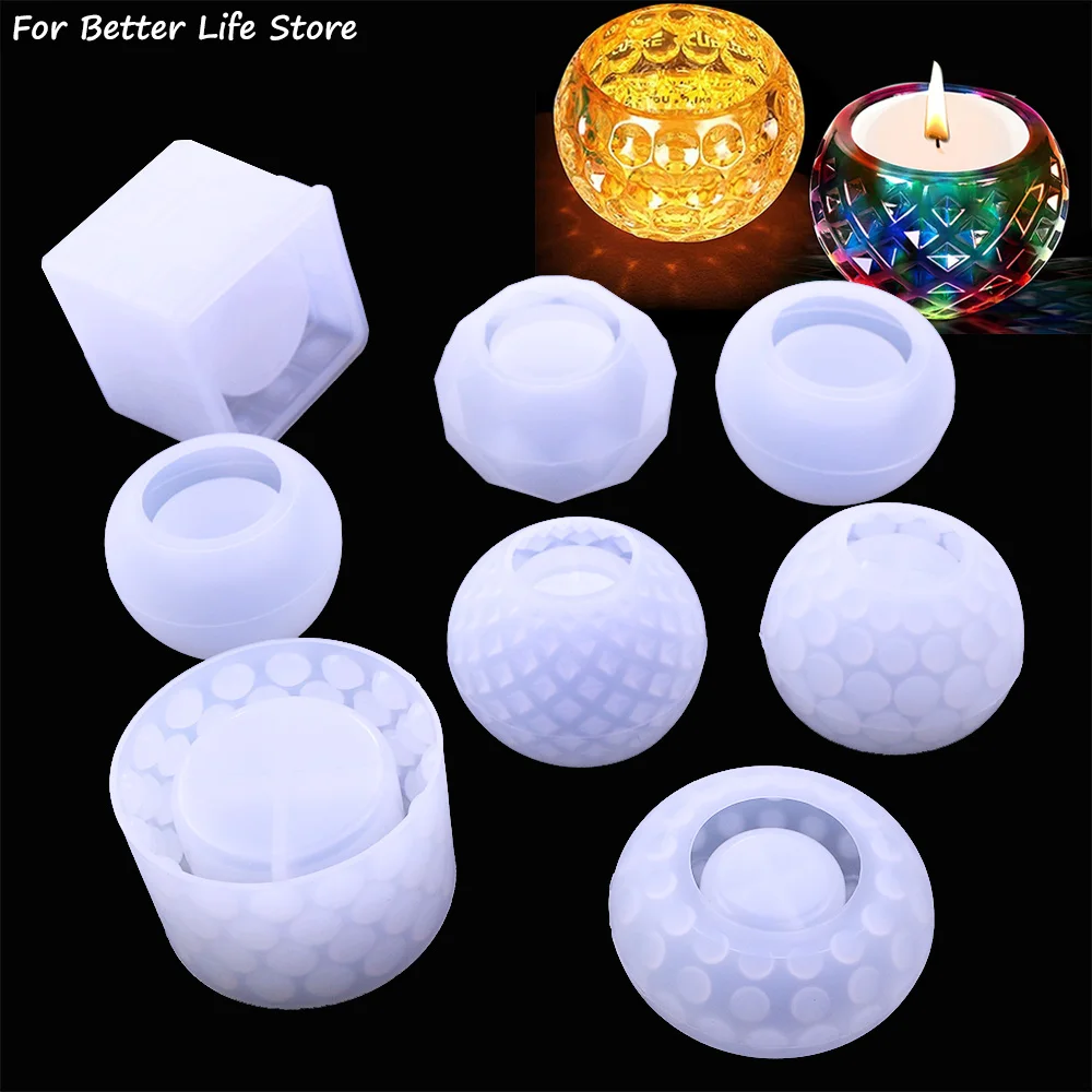 Candelabro transparente hecho a mano para tienda de una mejor vida, maceta de silicona suave para plantas, moldes de yeso y cemento, decoraciones para el hogar, 1 ud. - imagen 2