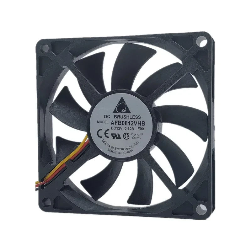 Para delta AFB0812VHB DC12V 0.30a 8015 8cm 80*80*15mm chasis CPU ventilador de refrigeración con control de temperatura - imagen 2