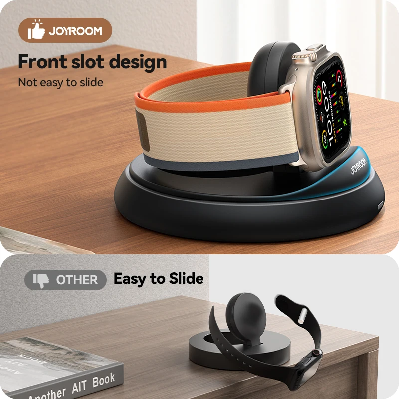 Joyroom para iWatch soporte de cargador base de carga magnética portátil cargador rápido para Apple Watch Ultra/SE/serie 9 8 7 6 5 4 3 2 - imagen 5