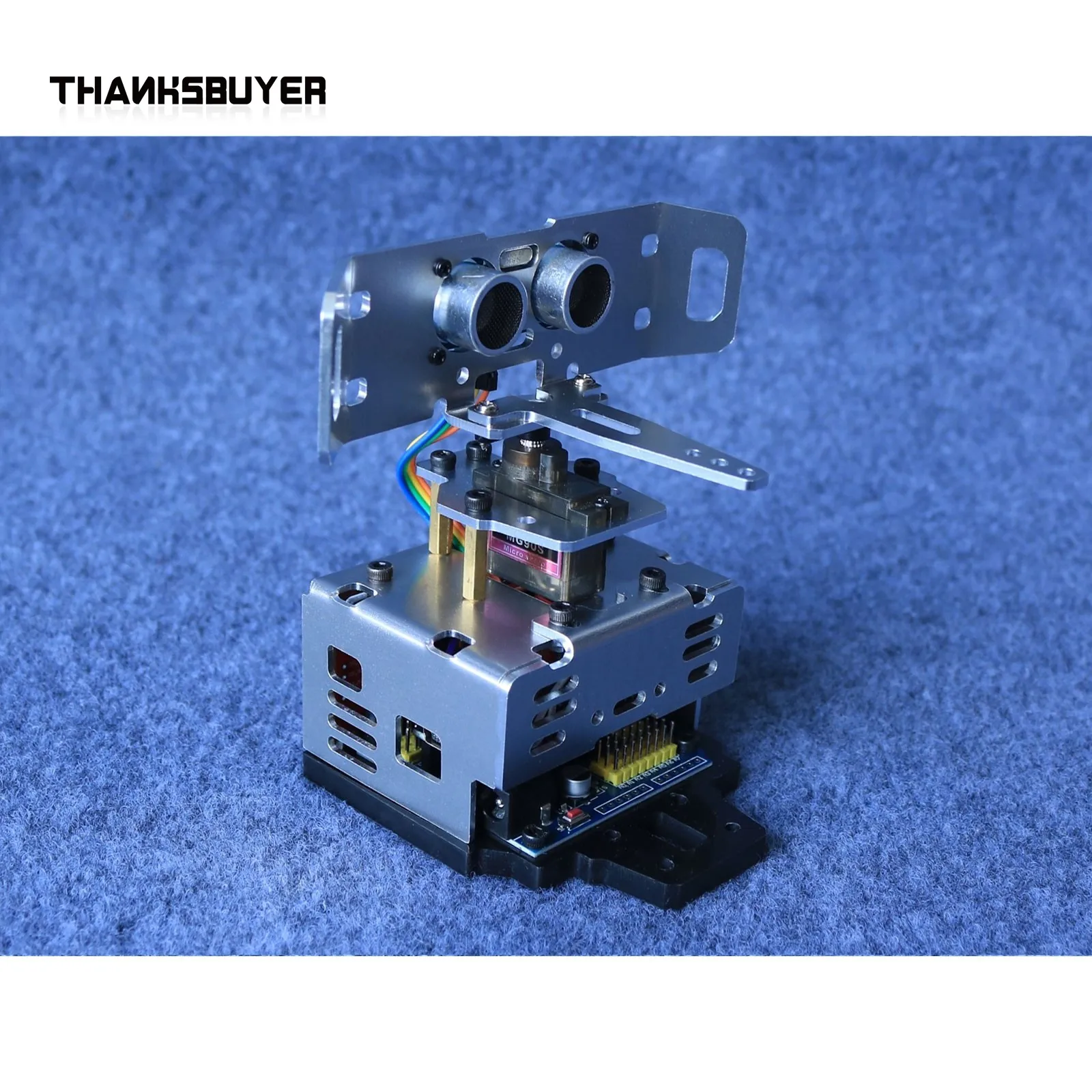 Kit de aprendizaje de programación de Radar ultrasónico MG90S Detector ultrasónico de servomotor de engranaje de Metal 2 para bricolaje - imagen 5