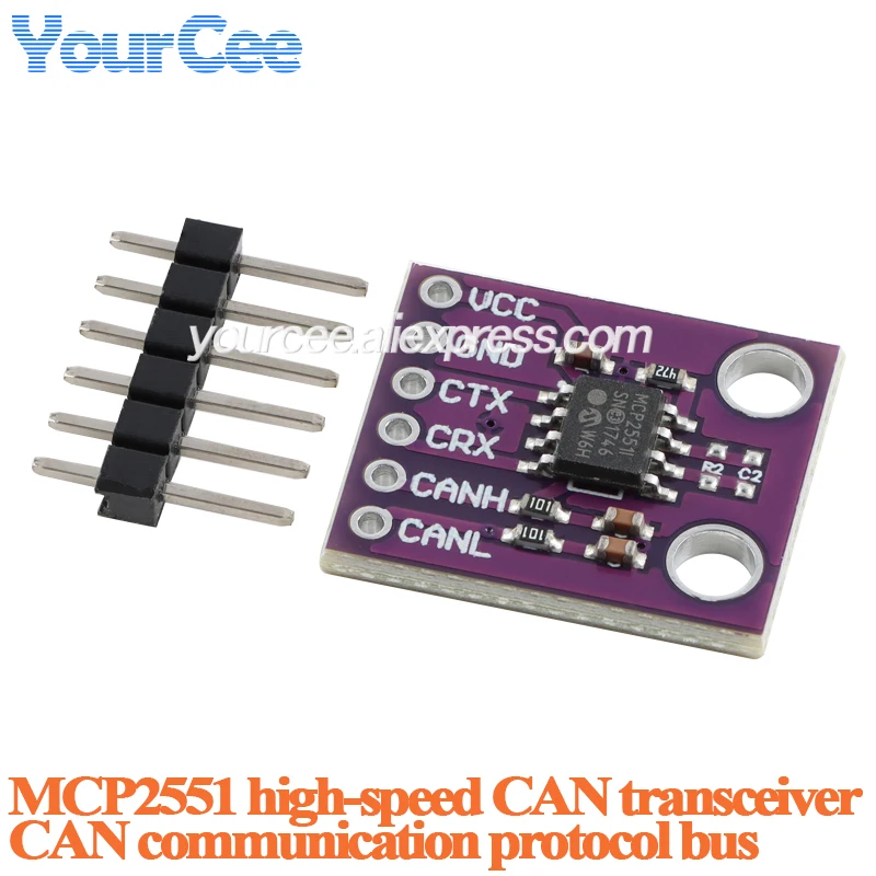 10 uds/1 unidad SN65HVD230 módulo transceptor de bus CAN de alta velocidad MCP2551 interfaz de bus de protocolo de comunicación CAN - imagen 3